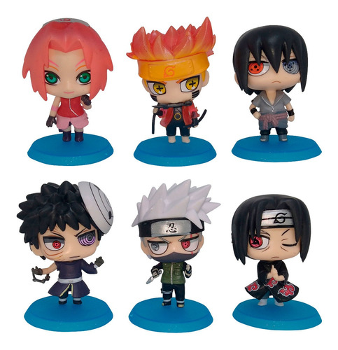 Naruto Figuras Set X 6 Kakashi Naruto Sasuke Sakura Itachi