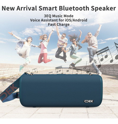 Caixa De Som Portátil Bluetooth Subwoofer Oek 60w Boombox
