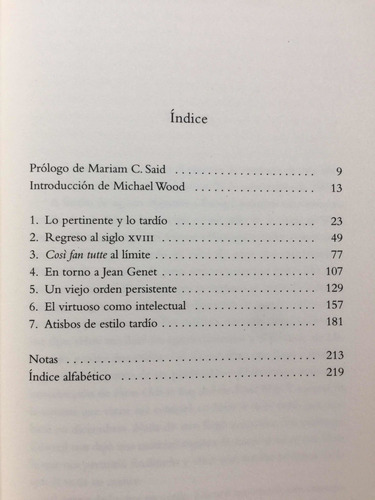 Sobre El Estilo Tardío. Ensayos. Edward Said. Libro Nuevo