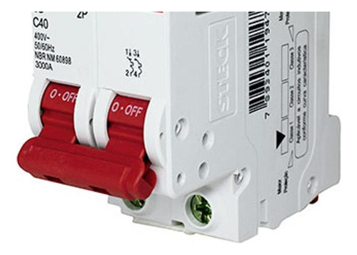 Kit C/5 - Disjuntor Steck Din Bipolar 40a Sd62 C 3ka