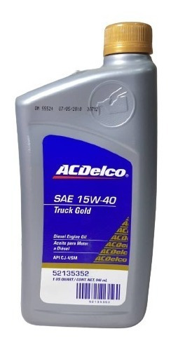 Aceite Mineral 15w40 Acdelco También Aplica Diesel