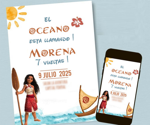 Kit Digital Imprimible Moana 2 Invitacion + Decoración
