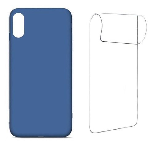 Carcasa Para iPhone XR Silicona + Lamina De Hidrogel Rock