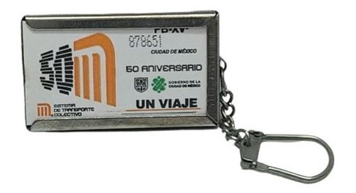 Llavero De Metal De Los 80's Porta Boletos Del Metro Vintage