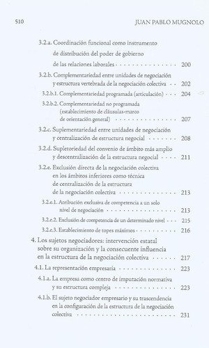 Estructura De La Negociación Colectiva Mugnolo