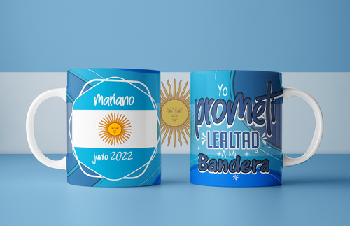 Kit Imprimible Plantillas Tazas Jura Lealtad Bandera M8