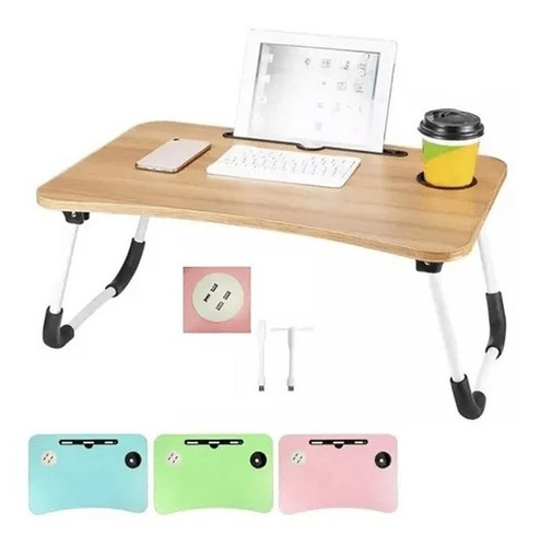 Mesa De Cama Plegable Notebook Usb Portátil Para Laptop