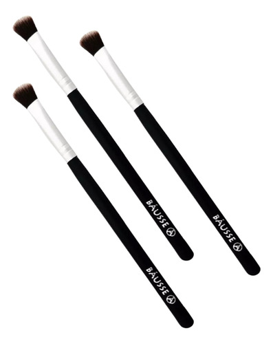 Set 3 Brochas Delineador Oblicuo Para Sombra De Ojos Bausse