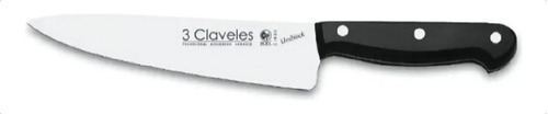 Cuchillo 3 Claveles Uniblock Chef Hoja De 18cm 7'' Inox 1157 Color Negro