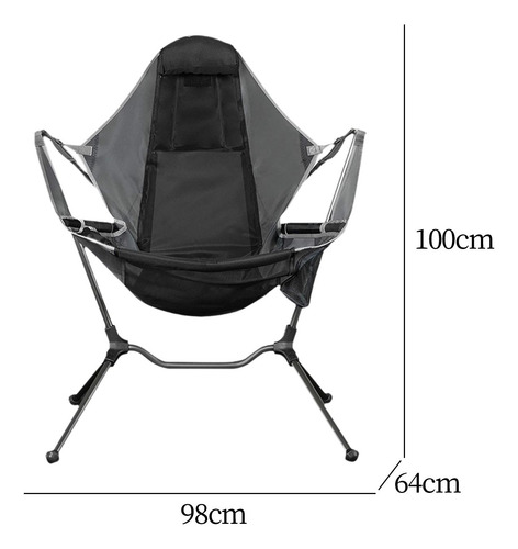 Silla De Hamaca, Silla De Pesca Con Respaldo Alto, Silla