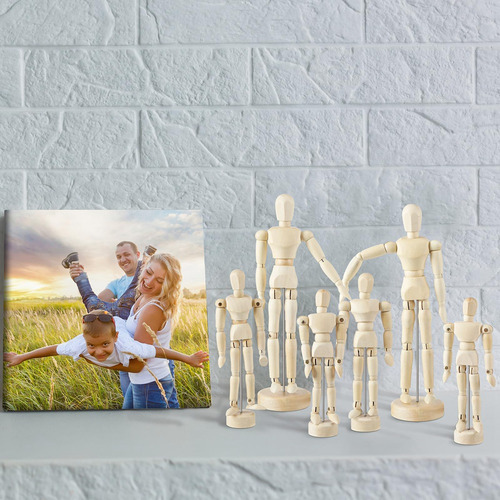 6 Pcs Artist Mannequin Model Wooden Manikin Drawing Moveable