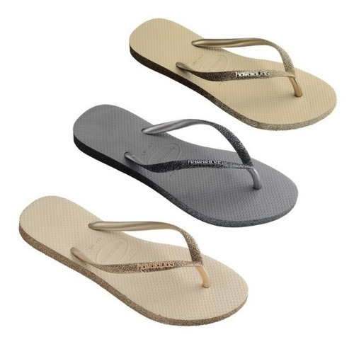 Imagem 7 de 9 de Chinelo Slim Sparkle Fc Glitter Sandalia Havaianas
