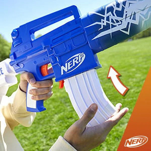 Pistola De Juguete Nerf F4108s21 - Diversión Asegurada Azul Y Blanco