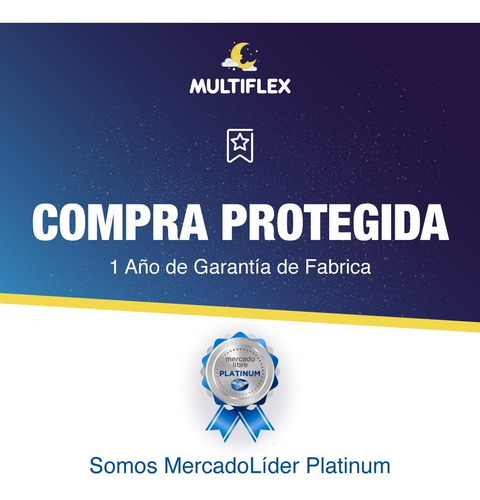 Colchón Multiflex Caribe Luxe Pillow King 35kg/m3 180 X 200