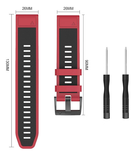 Compatible Con Fenix 5x Band, Correa Deportiva De Pulgadas (