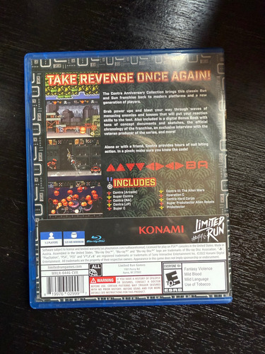 Contra Anniversary Collection Ps4 Playstation 4 Limited Run (Usado)