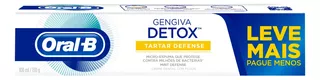 Creme Dental Com Flúor Gengiva Detox Tartar Defense 130g Oral-B