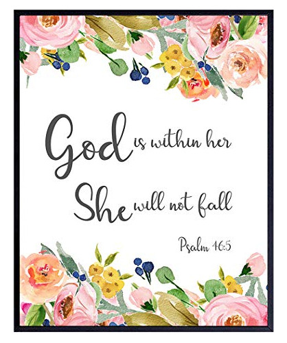 Pósteres Psalm 46 - God Is Within Her She Will Not Fall - Po
