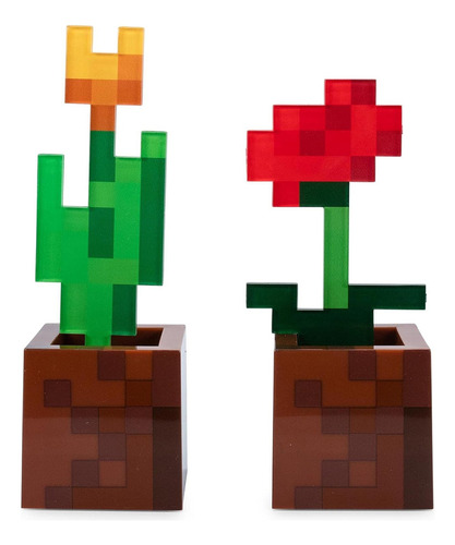 Ukonic Minecraft Orange Tulip And Poppy Flower Pot Mood Ligh