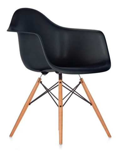 Cadeira de jantar Bodega TFC Butaca Eames, estrutura de cor  preto, 1 unidade