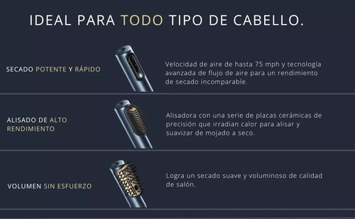 Secadora Todo En Uno Infinitipro Airwand As6550 Digital Aire