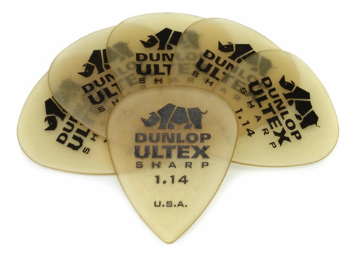 Uñetas De Guitarra Y Bajo Dunlop Ultex 1,14 Pack De 6