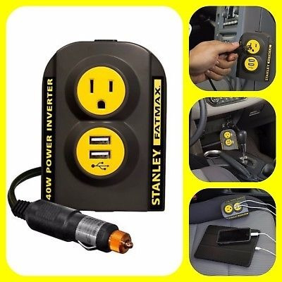 Inversor De Corriente Stanley,140 Watts,2 Usb, #1 En Vta Usa