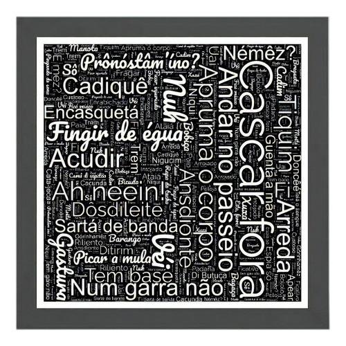 Quadro Quadrado Gírias De Mineiro 33x24cm