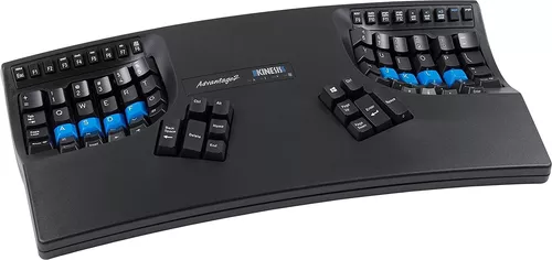 Teclado Ergonomico, Carcasa Superior, Negro / Con Cable