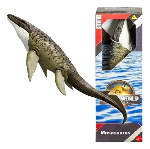 mosa*doll(うささん) Jurassic World Mosasaurus Mosassauro 30cm Rebirth Mattel Nf