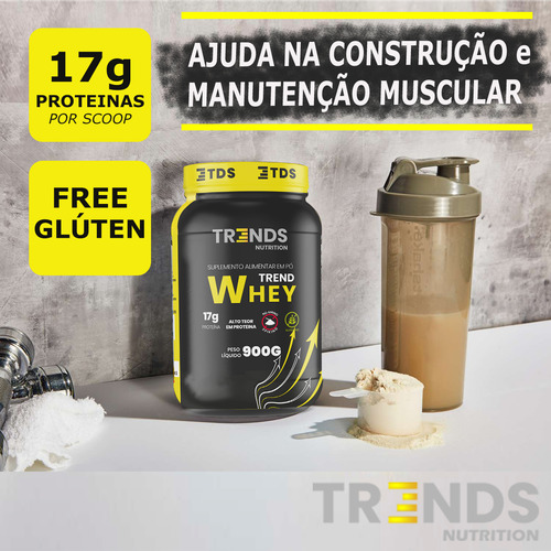 Combo 2x Whey Protein Concentrado Blend Proteinas Pote 900g Sabor Baunilha