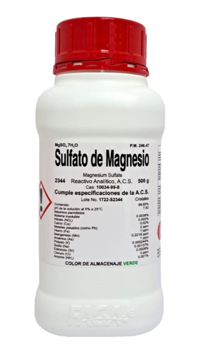 Sulfato De Magnesio R. A. De 500 G Fagalab