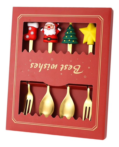 Juego De Tenedores Y Cucharas Navideñas, Juegos De