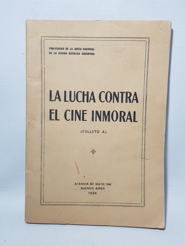 Cine Censura Sexo 1934 Manual Acción Católica Mag 58732