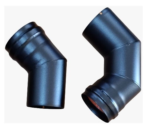 Kit De Caños Negros 80 Mm Para Calefactor A Pellet