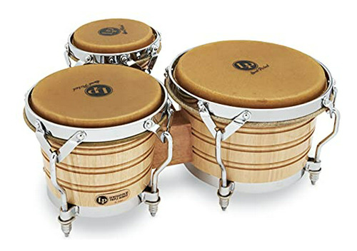 Latin Percussion Lp202-aw Bongo Drum Natural / Cromo