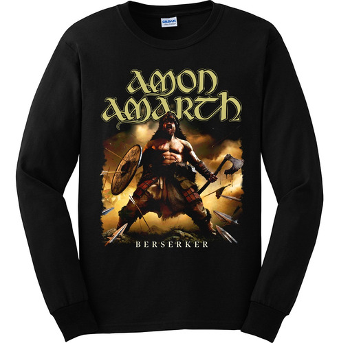 Polera Manga Larga Estampada Amon Amarth - 1