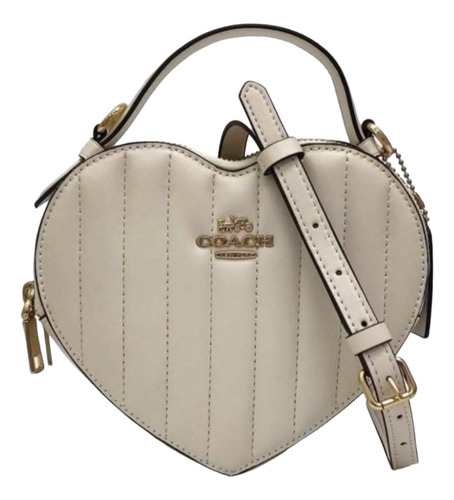 Bolsa Coach Corazon Blanca Edicion Limitada + Envio Gratis  (Reacondicionado)