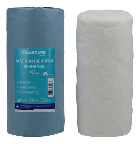 Algodón Hidrófilo Prensado 100 Gr Nascare