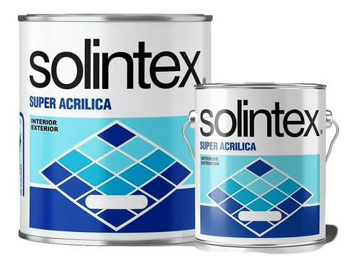 Pintura Solintex Super Acrilica Blanco 301 Medio Cuñ. (2 Gal