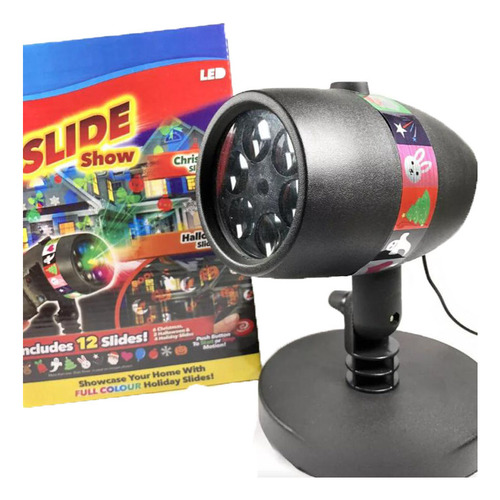 Proyector De Luces Led Con Figuras Navideñas, Papá Noel Y Ni