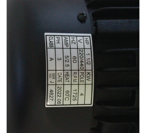 Motor 220v 3ph Trifásico De 1725 Rpm - Sierras Cinta Ue-916v