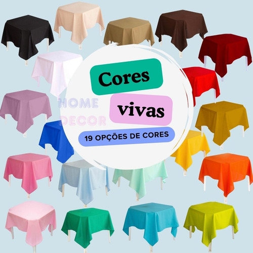 Kit 10 Toalha De Mesa 4 Cadeiras Oxford Grosso Liquidaçao
