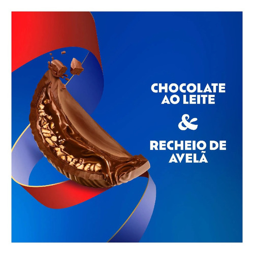Kit 2 Ovos Lacta Tripla Camada Avelã Com Recheio 320g Cada