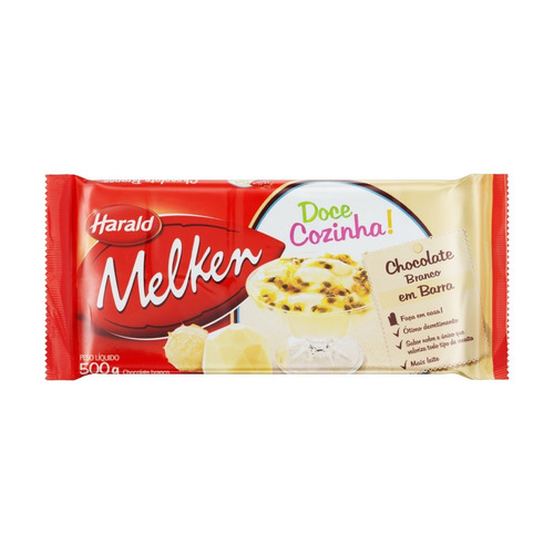 Imagem 2 de 3 de Chocolate Branco Harald Melken Doce Cozinha Pacote 500g