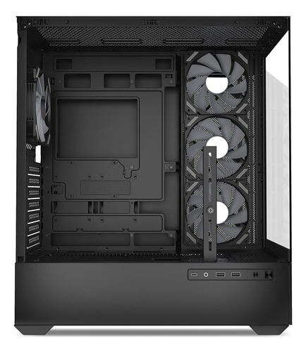 Gabinete Gamer Sharkoon Ak6 Rgb Cristal Templado Atx/btf Color Negro