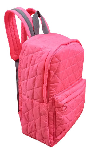 Mochila Kossok Azura Matelaseada Liviana 18 Litros Color Rosa Chicle Diseño De La Tela Lisa-rosa
