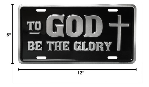 Placa De Matrícula Inspiradora De Lujo A Dios Sea La Glori