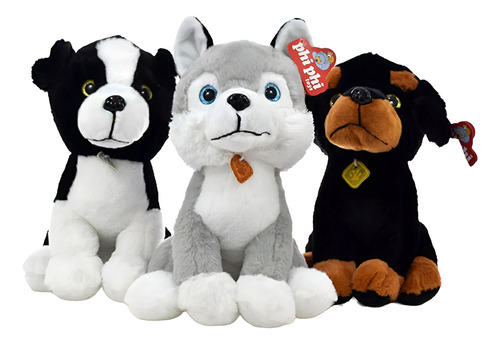 Perro De Peluche Sentado De Raza 60 Cm