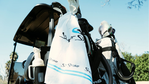 Superstroke Toalla De Golf Tour, Blanco/azul S010018